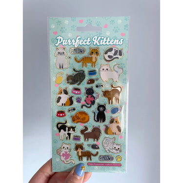 Purrfect Kittens Sparkly Stickers - Kawaii Toys